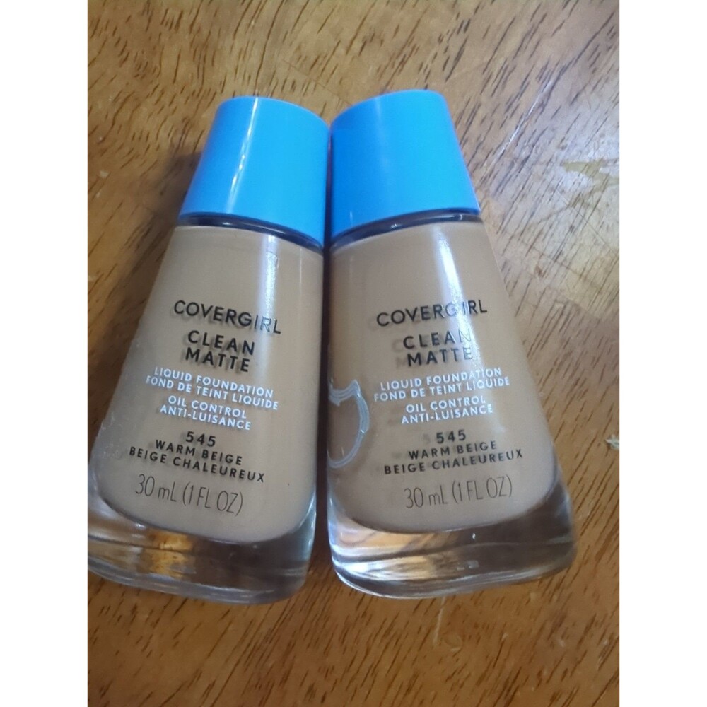 3pk Covergirl Clean Matte Liquid Foundation 545 Warm Beige Original Oil Control